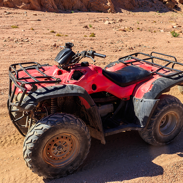 a four-wheeled off-road ATV