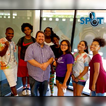 Group photo of Boys and Girls Club teen leaders with SPOT 127 Instructional Facilitator